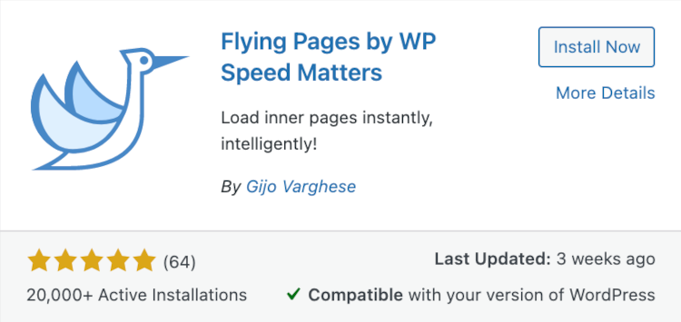 Flying Pages by WP Speed Matters