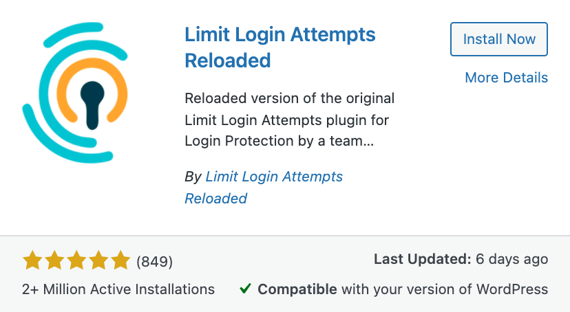 Limit Login Attempts Reloaded plugin