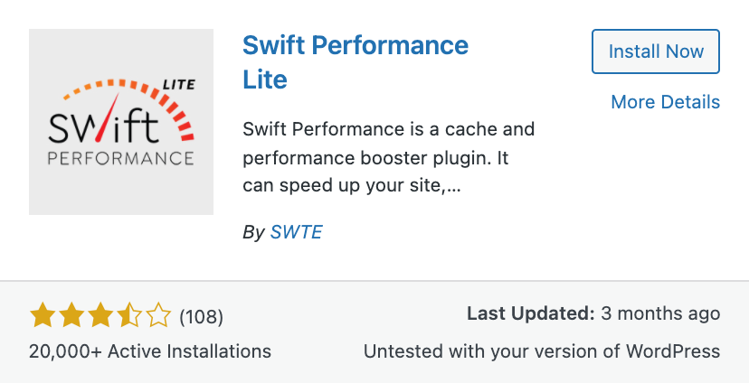 Swift Performance Lite plugin